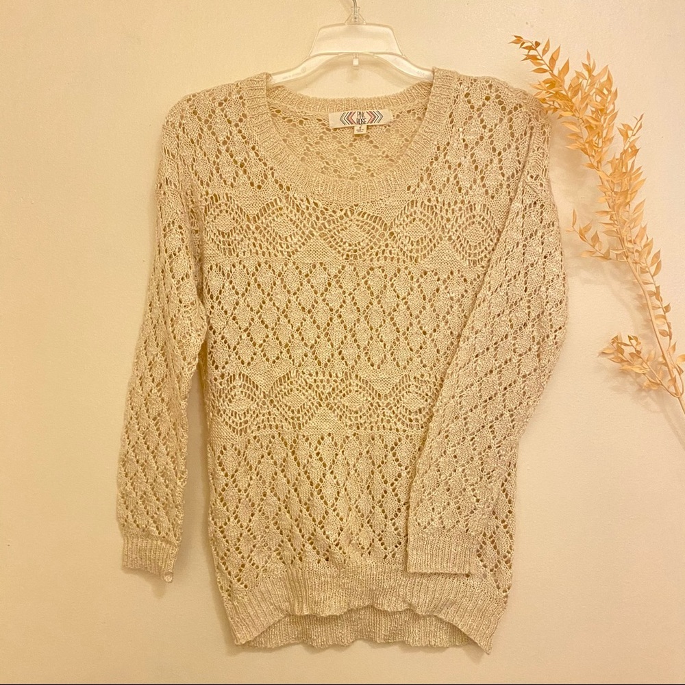 Pink Rose Knitted Sweater